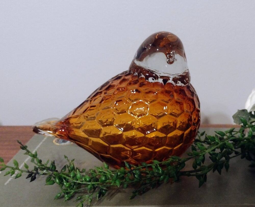 Vintage 1980's clear acrylic bird decor